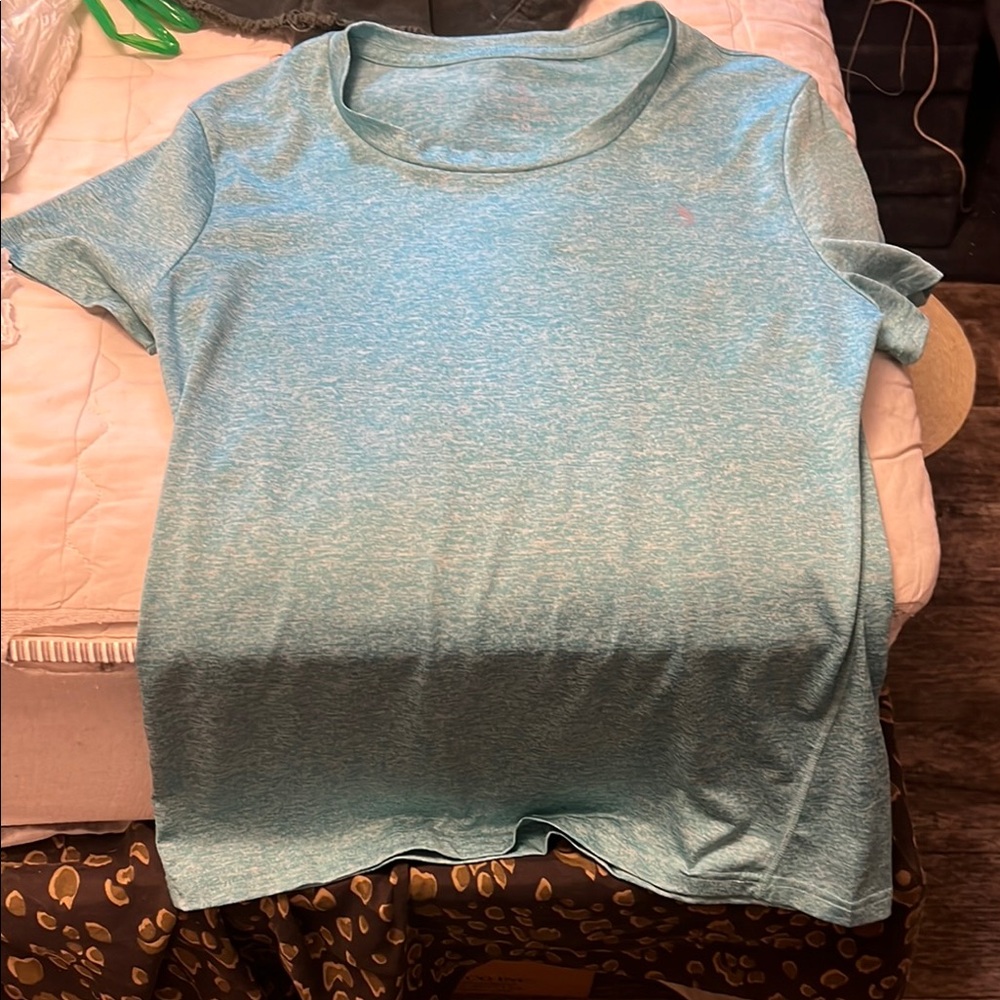 Blue Short Sleeve Tee Casual Top